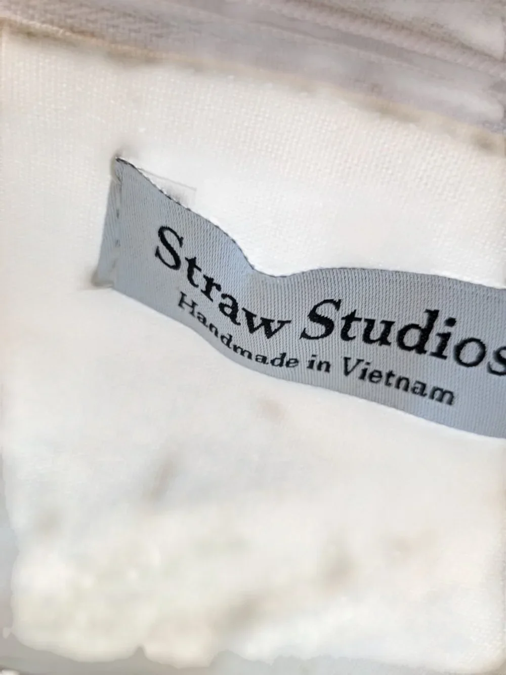 NWOT Straw Studios Handmade Woven Tote Round Handles